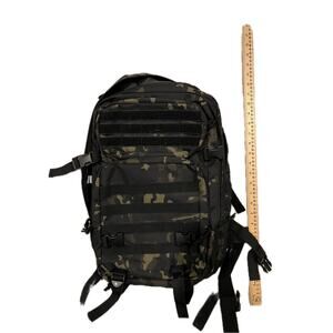 Generic Green Black Camo Tactical Backpack 36L